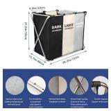 180L Large Laundry Basket, Freestanding Laundry Hamper, Collapsible Tall Clothes Hamper with Handles for Dirty Clothes in the Dorm & Family Closet Storage Container and Organizer (1-Pack) - Retail: $1