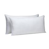 Amazon Basics Down-Alternative Pillows for Stomach and Back Sleepers, Soft Density, 20 x 36 inches, 2-Pack, White - Retail: $24