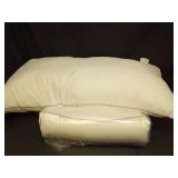 Amazon Basics Down-Alternative Pillows for Stomach and Back Sleepers, Soft Density, 20 x 36 inches, 2-Pack, White - Retail: $24