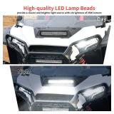 SLORIMOD Sport Hood Scoop with LED Spotlight for Polaris Ranger XP 1000/ XP 4 1000 2024 2025 Accessories, PP Material Turbo Hood Scoop with LED Auxiliary Light Kit Replacement Air Intake Kit - Retail: