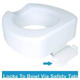 Carex Toilet Seat Riser With Quick-Lock, Raised Toilet Seat Adds 4 Inches of Height to Toilet - Toilet Seat Lifter With 300 Pound Weight Capacity, Slip-Resistant - Retail: $35