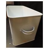 Classic Metal Bread Box with Side Handles  Large Capacity (2 Bread Loaves)  Farmhouse Bread Bin for Kitchen Countertop  by Better Kitchen Products  Steel Bread Storage Container with Lid  White - Reta