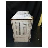 Classic Metal Bread Box with Side Handles  Large Capacity (2 Bread Loaves)  Farmhouse Bread Bin for Kitchen Countertop  by Better Kitchen Products  Steel Bread Storage Container with Lid  White - Reta