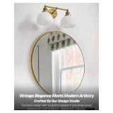 Teqinchy 2-Light Gold Wall Sconces,Vintage Bathroom Wall Sconce Light with Milk Glass Double Arm Brass Bathroom Vanity Light for Living Room Bedroom Kitchen E26 Hardwire Indoor - Retail: $103
