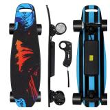 EBOSSOM Electric Skateboard with 350W Motor, 27\" Eboard with Remote Control, 4 Modes Max 10Mph, 8 Layers Deck, Electric Skateboards for Beginners and Teens, ES6 SE - Retail: $180
