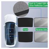 Topfit for Model Y Sunshade Roof Window Insulation UV Rays Protection Sun Shade for Tesla Model Y Heat Blocking Shades Shading Rate 99% - Retail: $35