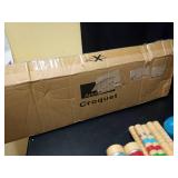 ApudArmis Six Player Croquet Set with Premiun Rubber Wooden Mallets 28In,Colored Ball,Wickets,Stakes - Lawn Backyard Outdoor Game Set for Adults/Teenagers/Family (Large Carry Bag Including) - Retail: 