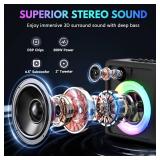 Karaoke Machine, Portable Bluetooth 5.3 Speaker with 2 Wireless Microphones for Adults, PA System with Pitch Correction & Echo Adjustment, Supports TWS/TF Card/USB/AUX/Live for Home Party - Retail: $1