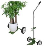 Upgrade Plant Mover Plant Dolly with Wheels Heavy Duty Garden Pot Mover with Adjustable Handle and Flat-Free Wheels, Max 220 Lbs Capacity, Plant Dolly Caddy for Heavy Plant Pots - Retail: $50