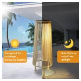 Yorezcop Outdoor Solar Floor Lamp, Upgraded Solar Patio Lamp, Brighter Outdoor Floor Lamp, Auto On/Off Patio Lamps Outdoor for Yard Garden Patio Pathway Lawn Decor 2Pack - Retail: $60