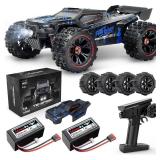 1:14 Scale RC Cars for Adults, 60KPH High Speed RC Truggy, 4X4 Off-Road Remote Control Truck, Waterproof Electric Car with 2S Battery, All Terrain RC Vehicle for Snow, Sand, Beach & Rocky Surfaces - R