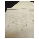 HWGckct Outdoor Pizza Oven Table for Outside/Indoor & Outdoor Cooking Station/Grill Cart with Wheels/Metal Work Table for Ooni,Blackstone Griddle - Retail: $80