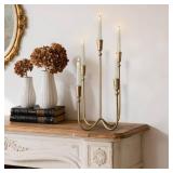 Large Iron Candelabra Centerpieces for Tables, 17.7