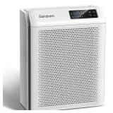 Sanderm Air Purifier for Home HEPA 13 Filter with Particle Sensor | 300 CADR, Room Dust Eliminator|4 Speeds & 24H Timer & Child Lock (Ganymade) - Retail: $130