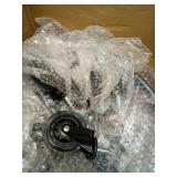 Brick Attic Drafting Chair with Backrest â Adjustable Foot Rest Rolling Stool with Wheels, PU Leather Swivel Stool for Office Spa Studio Lab Counter Salon Home Work Bar Kitchen Shop(Ember Brown) 