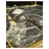 FREESOO Car Seat Cover Leather, Waterproof Seat Covers Full Set Automotive Cushion Universal Fit for Honda Toyota Nissan Hyundai Lexus with Pillows (Black White 2) - Retail: $99