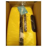 GinzaTravel 28 Inch Large Luggage with Spinner Wheels Lightweight PP Hard Shell Suitcases with TSA Lock Rolling Suitcase for Travel, Yellow - Retail: $109