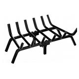 Fireplace Grate 24 inch Heavy Duty Fireplace Log Holder, 1/2\" Solid Steel Bar Fire Pit Grate for Indoor Outdoor, Wood Stove Fireplace Accessories Wrought Iron Firewood Burning Rack - Retail: $60