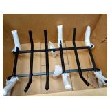 Fireplace Grate 24 inch Heavy Duty Fireplace Log Holder, 1/2\" Solid Steel Bar Fire Pit Grate for Indoor Outdoor, Wood Stove Fireplace Accessories Wrought Iron Firewood Burning Rack - Retail: $60