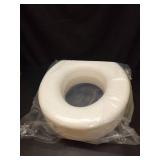 HealthSmart Enhanced Comfort 5\" Raised (Round) Toilet Seat Risers for Seniors 5 Slip Resistant Pads FSA/HSA Eligible Padded Toilet Seat Elevation 15.7 x 15.2 x 6.1 - Retail: $28