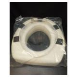 HealthSmart Enhanced Comfort 5\" Raised (Round) Toilet Seat Risers for Seniors 5 Slip Resistant Pads FSA/HSA Eligible Padded Toilet Seat Elevation 15.7 x 15.2 x 6.1 - Retail: $28