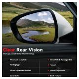 LLPTA Drive & Paasenger Towing Mirrors - Compatible with 2002-2008 Dodge Ram 1500 2500 3500 - Manual Adjustable Manual Fold Black Side View Mirrors - Retail: $99