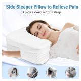 Haikfoam Side Sleeper Pillow with Arm Holes, Memory Foam Pillow for Neck & Shoulder & Cervical Pain Relief, Ergonomic Arm Holes Positioner Cooling Bed Pillows for Side Stomach Sleeping (White) - Retai