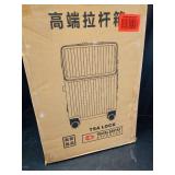 AIWEINY Zipperless Luggage, 22x14x9 Aviation Certified, Polycarbonate Aluminum Hardshell, Expandable Carry-On Luggage with Spinner Wheels, Hardshell Luggage(upgraded silver, 24 inch) - Retail: $100