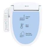 Brondell SE400-EW Swash SE400 Electric Bidet Toilet Seat With Heated Seat, Oscillating Stainless Steel Nozzle, Warm Air Dryer, Night Light, Gentle Close Lid, White Side Arm Control, Elongated - Retail