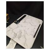 GORILLA GRIP Laptop Lap Desk with Phone Holder, Pillow Cushion Desks Fit Laptops up to 15.6\", Gifts for Home, Portable Travel Workstation, Tray Ledge Keep Computers in Place, Marble Pattern - Retail: