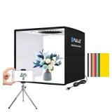 PULUZ Mini Photo Studio Light Box, Photo Shooting Tent kit, Portable Folding Photography Light Tent with CRI 95 104pcs LED Light & 6 Kinds Double-Sided Color Backgrounds for Small Size Products - Reta