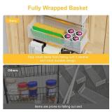 VyGrow Over the Door Organizer, 8-Tier Pantry Organizer with Fully Enclosed Mesh Baskets, Heavy-Duty Metal Hanging Spice Rack for Kitchen Bathroom Laundry Room, 2-in-1 Wall Mount or Door Mount, White 