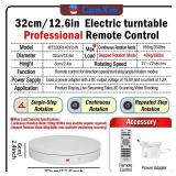 ComXim 12.6In/32cm Rotating Platform, 350lbs Capacity Motorized Electric Turntable, Heavy Duty Motorized Rotating base, Large Motorized Rotating Display Stand,Photography Turntable with Remote - Retai
