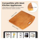 Solid Wood Sliding Tray for Coffee Maker-Appliance Slider with 360Â° Rubber Wheels-Kitchen Countertop Appliance Rolling Tray(13\"D x 14\"W) - Retail: $25