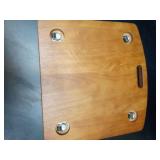 Solid Wood Sliding Tray for Coffee Maker-Appliance Slider with 360Â° Rubber Wheels-Kitchen Countertop Appliance Rolling Tray(13\"D x 14\"W) - Retail: $25