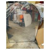 39\" Black Arch Metal Framed Bathroom Vanity Mirror - Retail: $82
