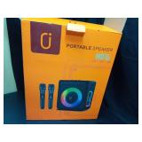 Karaoke Machine, Portable Bluetooth 5.3 Speaker with 2 Wireless Microphones for Adults, PA System with Pitch Correction & Echo Adjustment, Supports TWS/TF Card/USB/AUX/Live for Home Party - Retail: $1