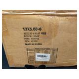 Wiltire 13x5.00-6 Flat Free Tire and Wheel Assemblies (2 Pack),13 x 5 x 6 Solid Rubber Tires and Wheel for Riding Lawn Mower - With 3/4\" Bushings (Extra 5/8\" Bushings) and 3\" Centered Hub (Grey) - 