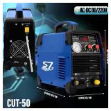 S7 CUT-50 Plasma Cutter, 50A 110V/220V Dual Voltage, Non-Touch Pilot Arc, Clean Cuts up to 20mm, Built-In Air Regulator, IGBT Inverter for Home & DIY Metal Cutting - Retail: $110
