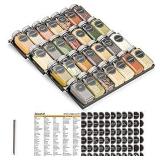 SpaceAid Spice Drawer Organizer with 28 Spice Jars  4-Tier  13  W x 17.5  D  Black - Retail: $37