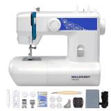 MILLEPUNTI MMA20 First Time Sewing Machine, 13 Stitches for Starters & Seniors, 3 Included Feet, Quick Needle Threader & Accessory Kit, Lightweight and Compact for Home DIY Sewing Projects - Retail: $