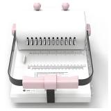 MYFTNP 12-Hole Round Hole Punch, Manual Double Spiral Binder Machine, 20-Sheet Punch Capacity, 320mm Ruler, Double-Sided Scale (inch/cm), Pressure Ring Function, Fully Retractable Blade - Retail: $224