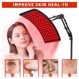 Red Light Therapy for Face and Body, Red Infrared Light Therapy Lamp with Stand Led 660nm Red Light-Therapy& 850nm Infrared Light Device for Body tested - Retail: $89