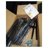 APSEQR Metal Wedding Arch Backdrop Stand, Sturdy Frame for Weddings, Ceremonies, Birthdays, Photo Booths, Events, Easy Assembly Party Decor (Black, Welcome Rack, 80x50x173cm) - Retail: $0