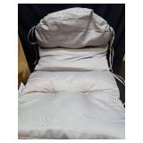 QILLOWAY Indoor Outdoor Seat Back Chair Pads Tufted Cushion, Spring/Summer Seasonal Replacement Cushions. (1, Grey) - Retail: $80