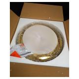 Gisisee 15 Inch Gold Modern Crystal Flush Mount Chandelier,Large Dimmable LED 5CCT 3000K-6000K 36W Round Close to Ceiling Lighting Fixtures for Dining Room,Kitchen,Living Room,Bedroom - Retail: $120