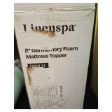 Linenspa 2  Memory Foam Mattress Topper  Twin-XL - Retail: $160