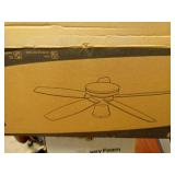 Ayaoty Ceiling Fans with Lights, 48 inch Low Profile Ceiling Fan with Light and Remote Control, Flush Mount, Reversible Motor, Dimmable, Noiseless, White Ceiling Fan for Bedroom, Indoor/Outdoor Use - 