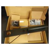 Berlin Modisch Full Escutcheon HandleSet Front Door Entry Handle and Deadbolt Lock Set Slim Square Single Cylinder Deadbolt and Lever Heavy Duty â Iron Black Finish (B083LF8PJS) - Retail: $166