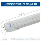 HMINLED 25 Pack 4 ft T8 Single-end Power LED Tube Light, Type A, Clear Lens, 22W (60W Equivalent) 6000K 6500K Daylight, Fluorescent Replacement Fixture, Ballast Bypass - Retail: $140